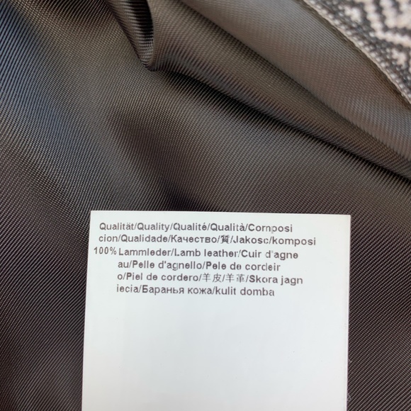 BOSS Mens Black 100% Lamb Leather Moto Jacket - Picture 12 of 14